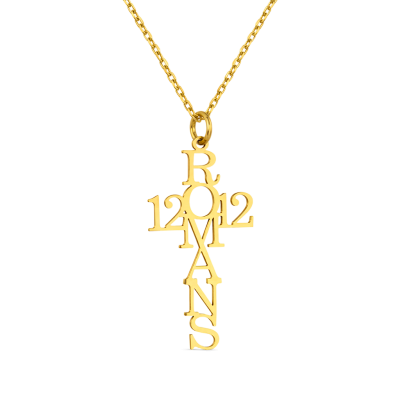 Psalm Bible Verse Cross Necklace