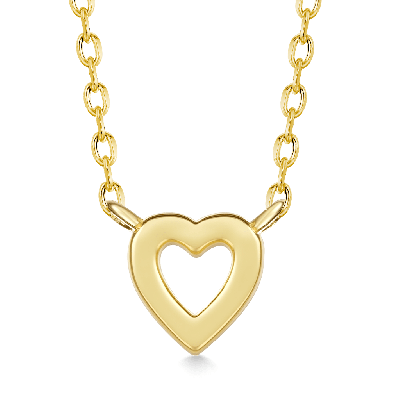 14K/10K Solid Gold Love Heart Necklace