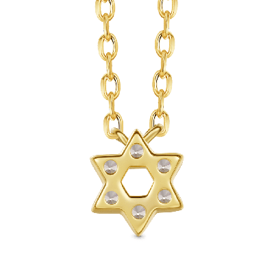 14K/10K Solid Gold Hexagram Necklace